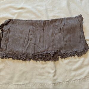 pashmina Taupe Lightweight Fringe Scarf